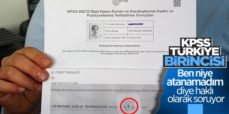 Tokat'ta KPSS’de alanında Türkiye birincisi oldu, atanamadı