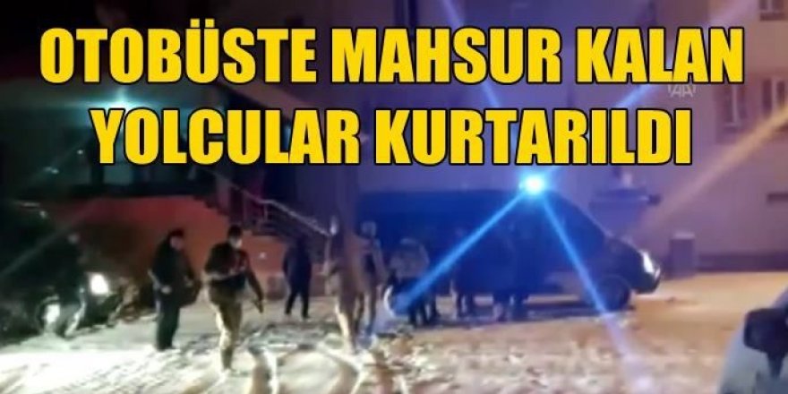 Arızalanan otobüsteki 44 yolcu kurtarıldı