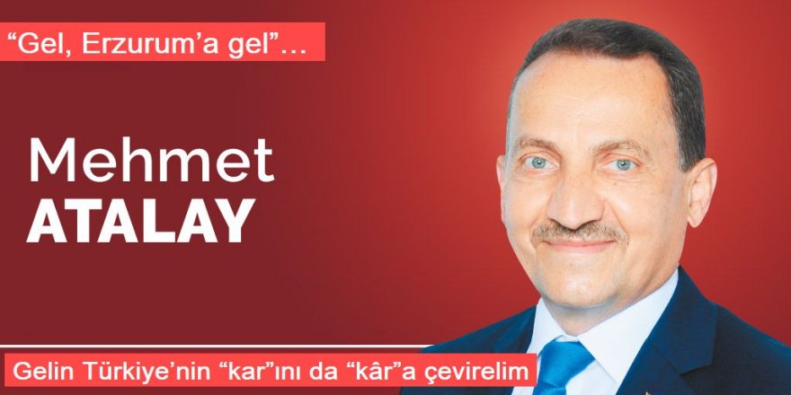 Gelin Türkiye’nin “kar”ını da “kâr”a çevirelim