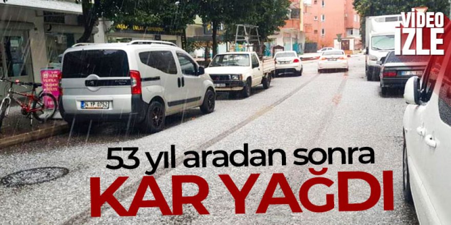 Alanya'ya 53 yıl aradan sonra kar yağdı