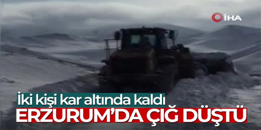 Erzurum’da mezrada çığ düştü, 2 kişi çığ altında kaldı