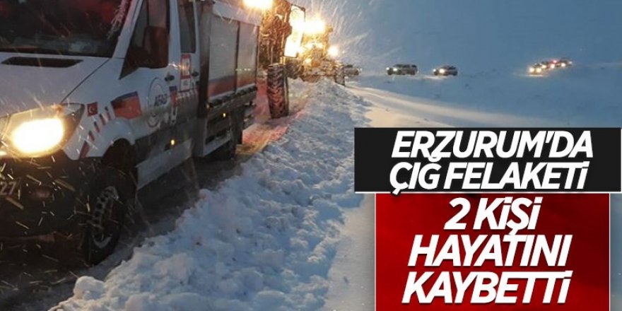 Erzurum'da mezrada çığ düştü, 2 kişi hayatını kaybetti