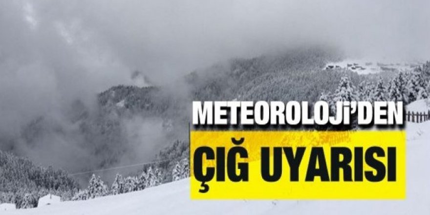 Meteorolojiden çığ uyarısı