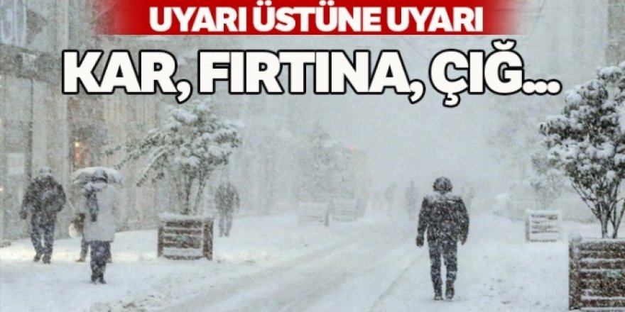 Doğuda kar, fırtına ve çığ uyarısı