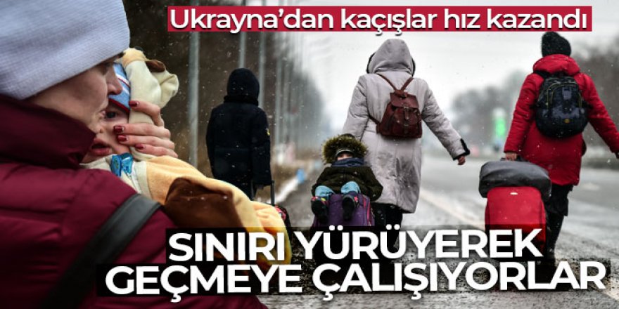 Ukraynalılar Romanya sınırını yürüyerek geçmeye çalışıyor