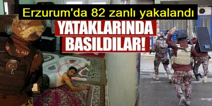 Erzurum'da 82 zanlı yakalandı