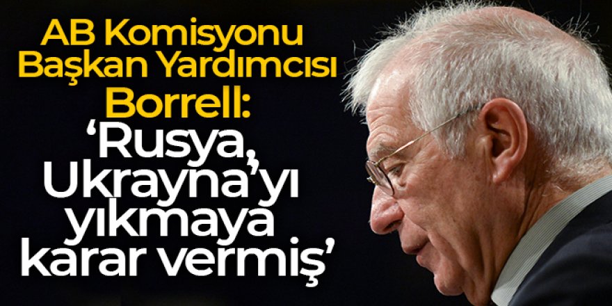 AB Komisyonu Başkan Yardımcısı Borrell: 'Rusya, Ukrayna'yı yıkmaya karar vermiş'