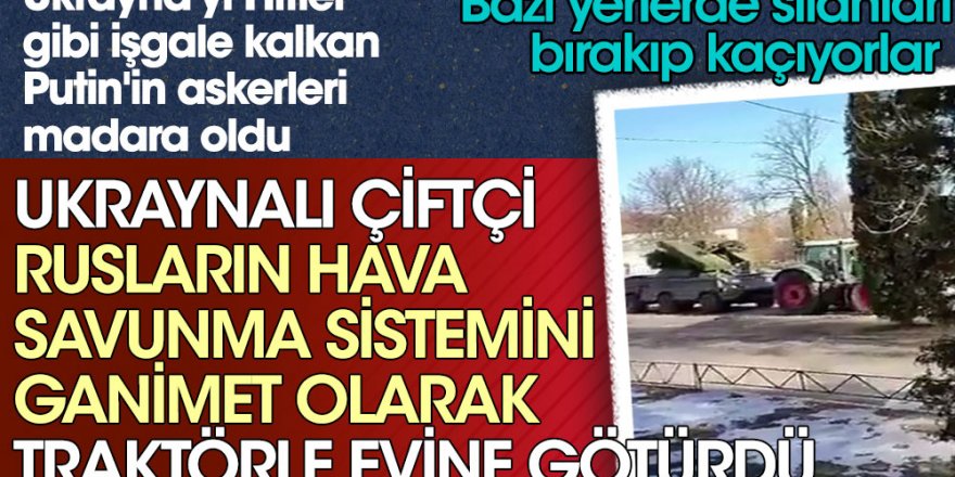 Rus askerleri bıraktı, Ukraynalı çiftçi traktörüyle çekti! 25 milyon dolarlık Tor-M2 füzesi olay oldu