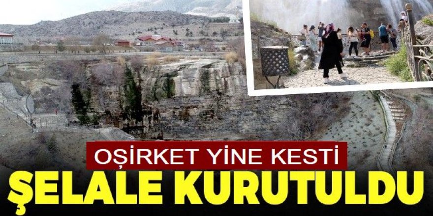 O şirket, Tortum Şelalesi’nin suyunu yine kesti