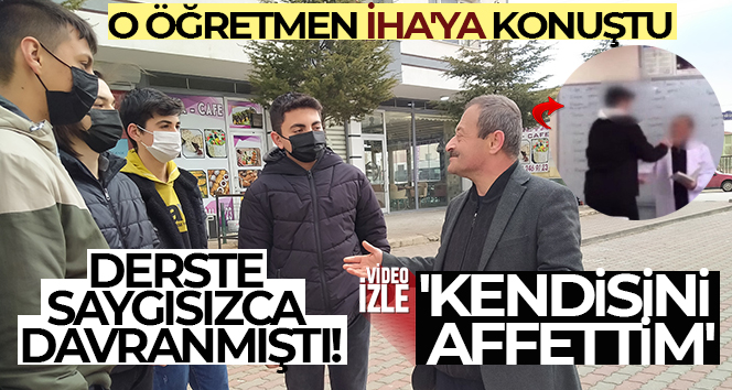 O öğretmen konuştu