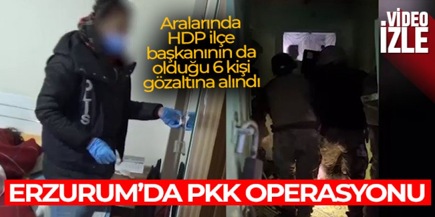 Erzurum'da HDP operasyonu: 6 gözaltı