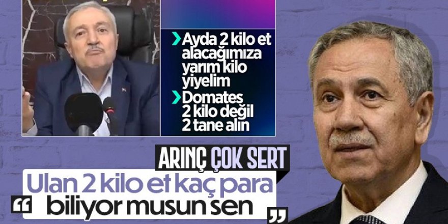 Bülent Arınç: Ulan 2 kilo et kaç para biliyor musun