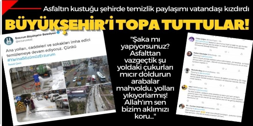 Büyükşehir'in paylaşıtı, Erzurum isyan etti