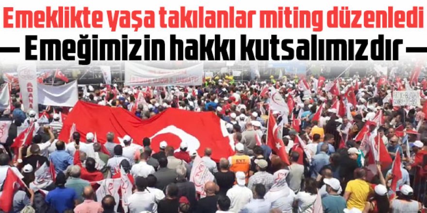 Emeklikte yaşa takılan vatandaşlar Maltepe'de miting düzenledi