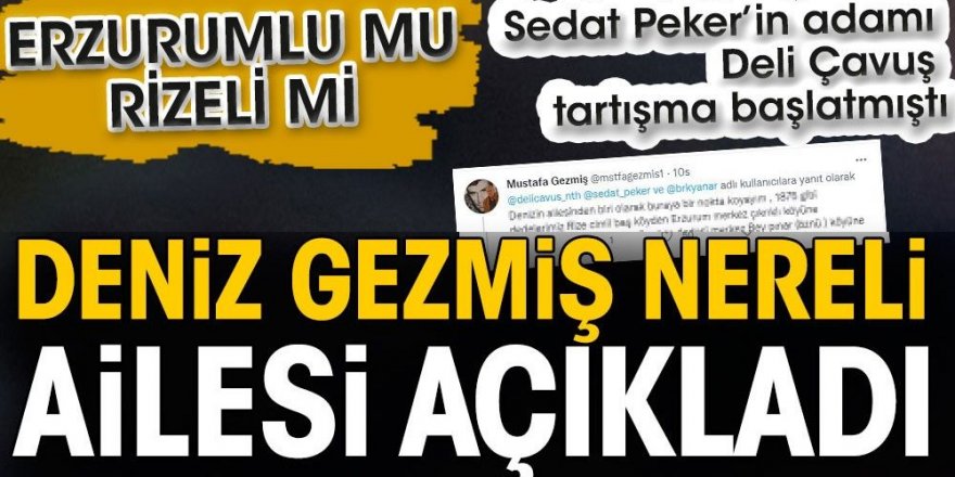 Deniz Gezmiş Rizeli mi Erzurumlu mu ailesi açıkladı.