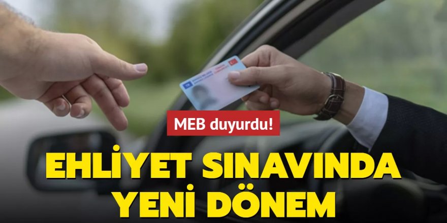 Ehliyet sınavında yeni dönem