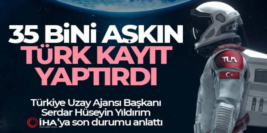 35 bini aşkın Türk uzaya gitmek için kayıt yaptırdı