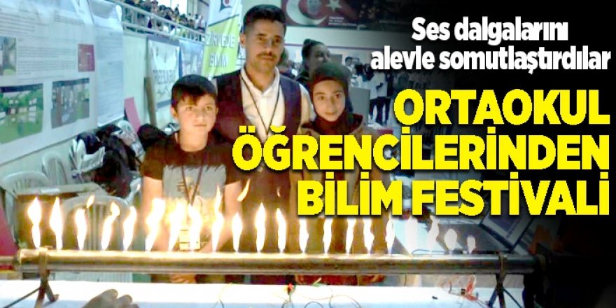 Ortaokul öğrencileri ses dalgalarını alevle somutlaştırdılar