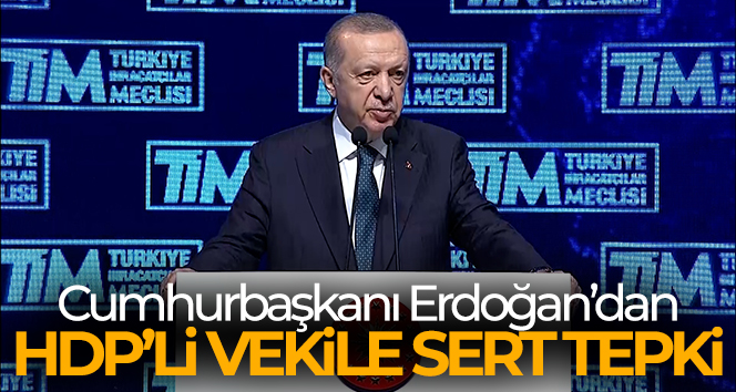 Cumhurbaşkanı Erdoğan'dan HDP'li vekile sert tepki!