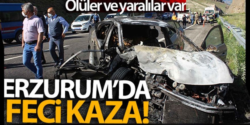 Erzurum'da feci kaza: 2 ölü