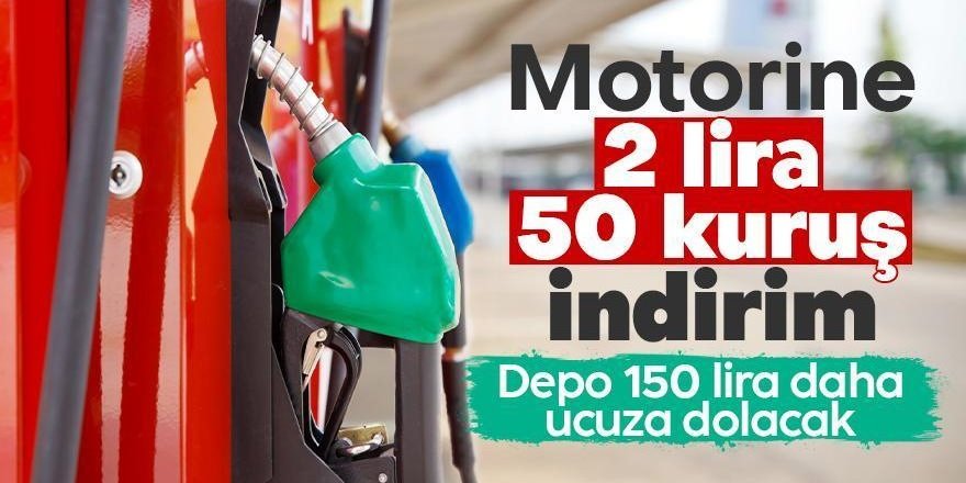 Motorin litre fiyatına indirim