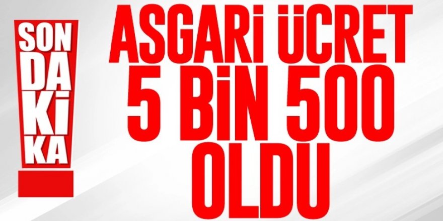 Asgari ücret belli oldu: Net 5 bir 500