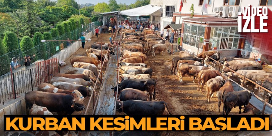 Erzurum'da kurban kesimleri başladı