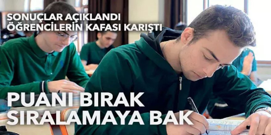 Puanı kenara bırakın sıralamaya odaklanın