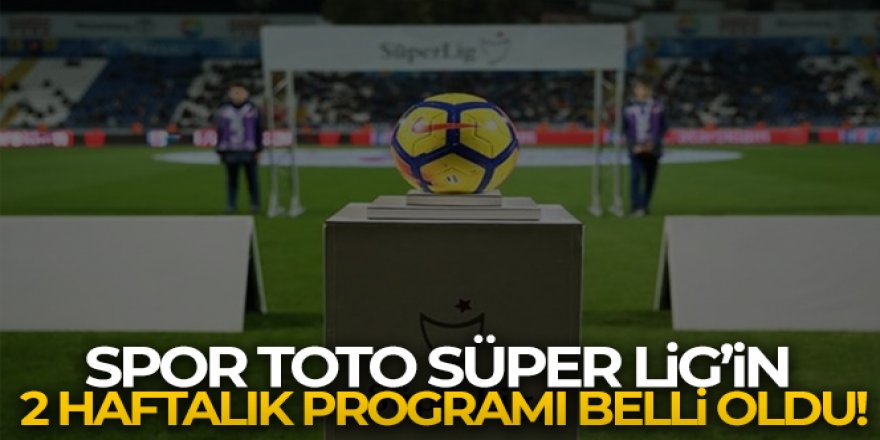 Spor Toto Süper Lig'de 1 ve 2. hafta programı açıklandı