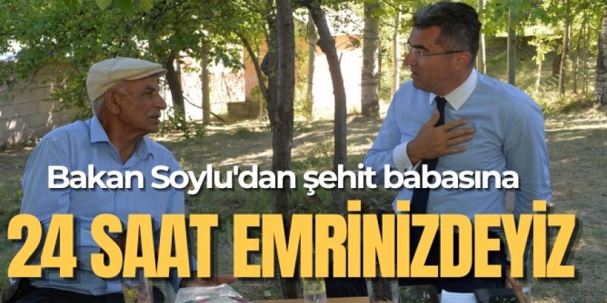 İçişleri Bakanı Soylu şehit Taşkın'ın ailesi ile telefonda görüştü