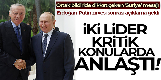 Erdoğan "dünyanın gözü burada" demişti! Soçi zirvesi sona erdi...