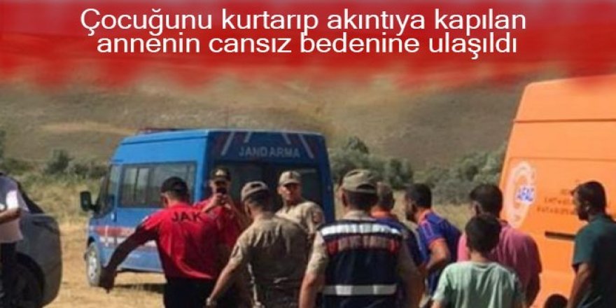 Erzurum'da Çocuğunu kurtaran anne canından oldu