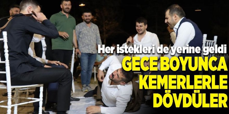 Erzurum'da Kısır gecesinde damat ve sağdıçlar gece boyu sopa yedi