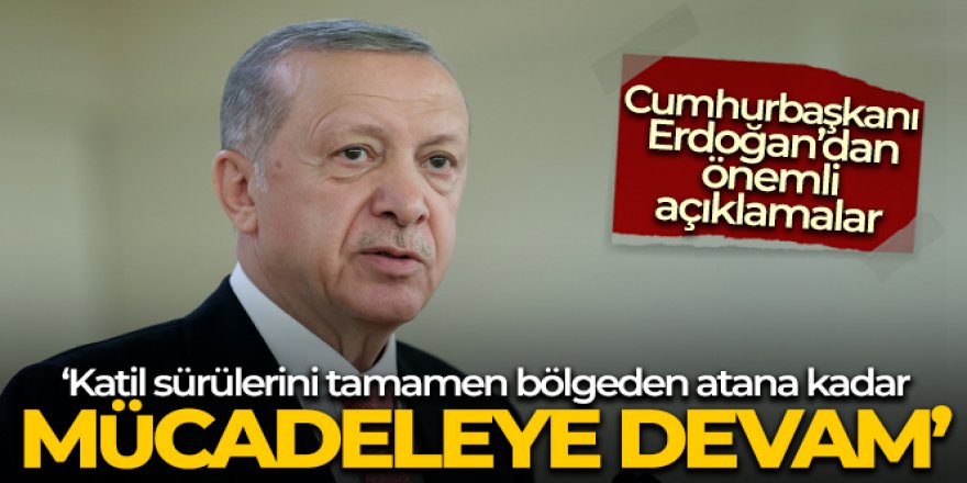 Cumhurbaşkanı Erdoğan: 'Katil sürülerini tamamen bölgeden atana kadar...'