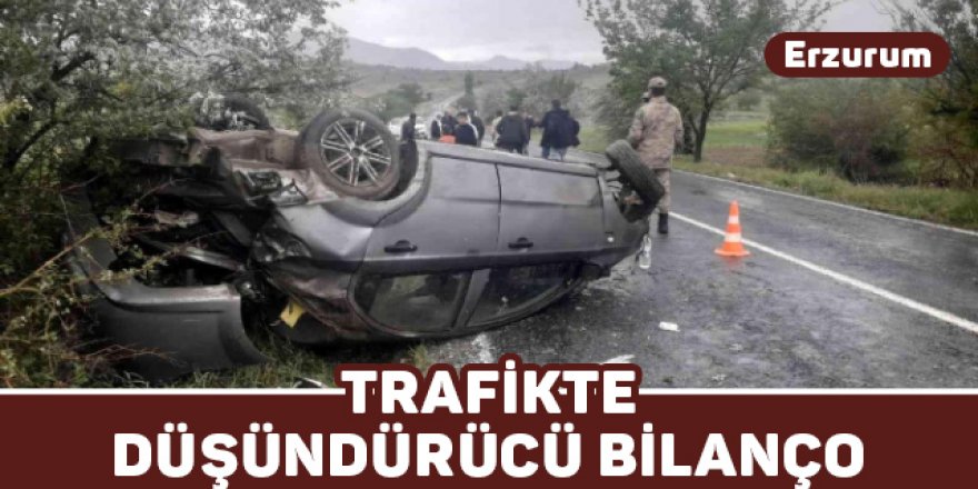 Erzurum’un 7 aylık trafik kaza bilançosu açıklandı