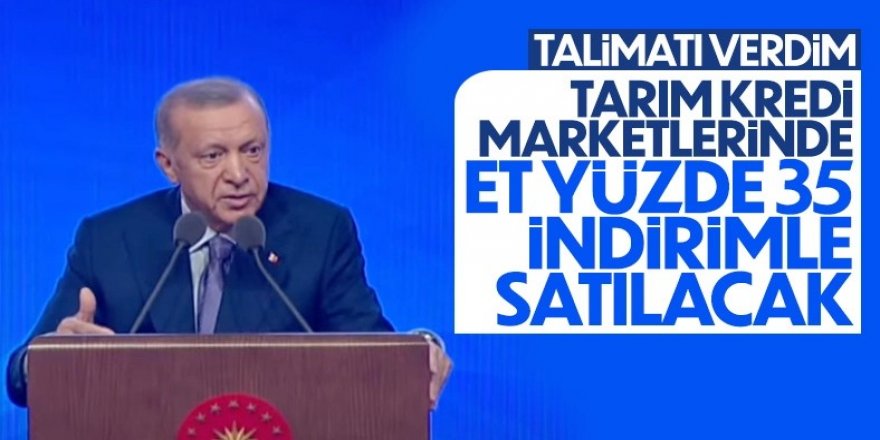 Erdoğan açıkladı! Et fiyatlarında indirim müjdes
