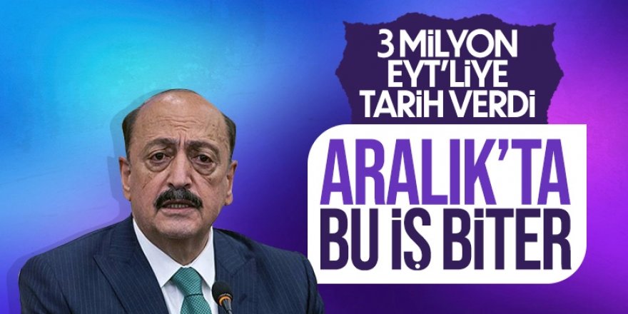 EYT'de görüşmeler hızlandı: Vedat Bilgin aralık ayını işaret etti