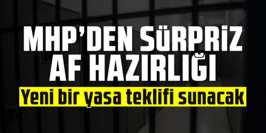 MHP'den sürpriz af hazırlığı: Yeni bir yasa teklifi sunacak