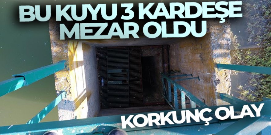 Drenaj kuyusu 3 kardeşe mezar oldu