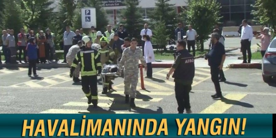 Erzurum Havalimanında film gibi tatbikat