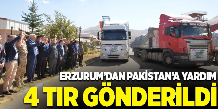 Erzurum'dan Yardım TIR’ları dualarla yola çıktı