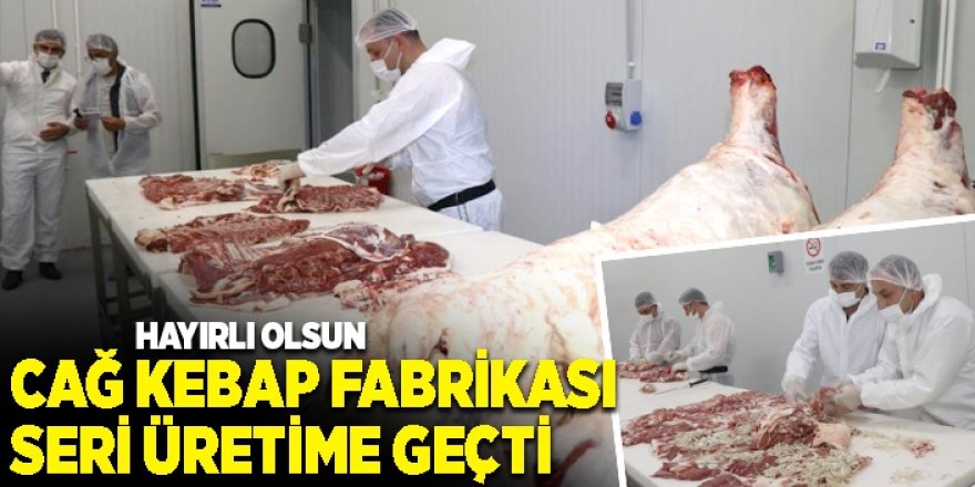 Cağ kebap fabrikası seri üretime geçti