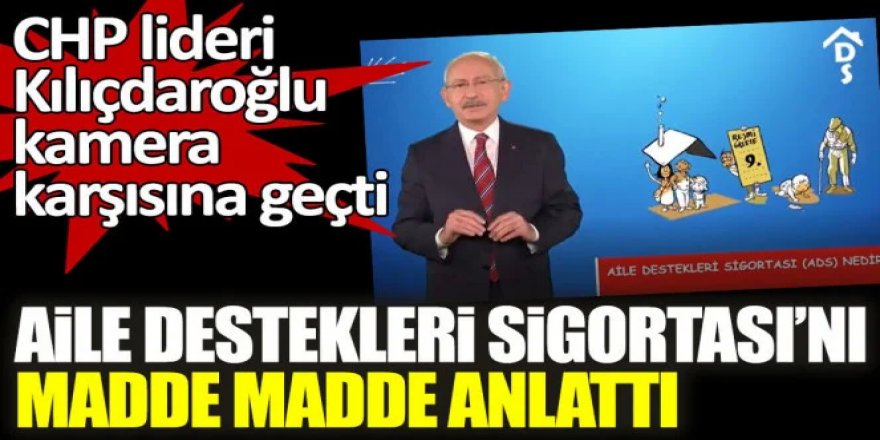 Kılıçdaroğlu projeyi anlattı! Her aileye asgari ücret güvencesi