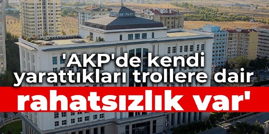 'AKP'de kendi yarattıkları trollere dair rahatsızlık var'