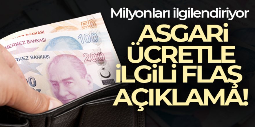 Bakan Bilgin'den asgari ücret açıklaması!