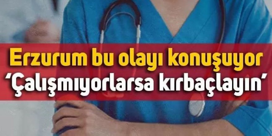 Erzurum Horasan Devlet Hastanesi'nde hemşirelere yönelik "Çalışmıyorlarsa kırbaçlayın" sözleri ortalığı karıştırdı
