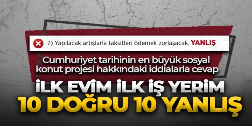 Çevre, Şehircilik ve İklim Bakanlığı'ndan Sosyal Konut Projesi hakkındaki iddialarla ilgili açıklama