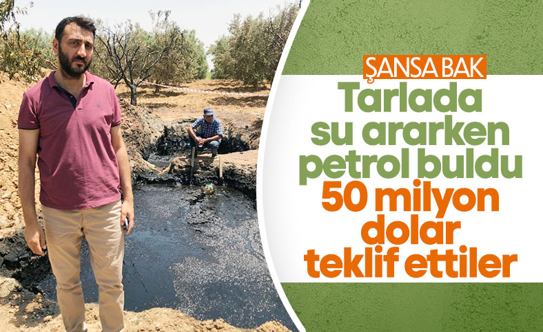 Manisa'da şahıs mülkünden su yerine petrol çıktı