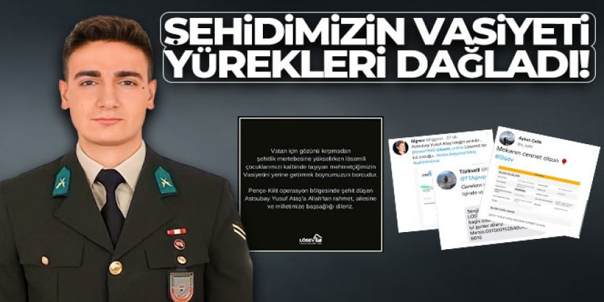 Elazığlı şehidimizin vasiyeti yürekleri dağladı!