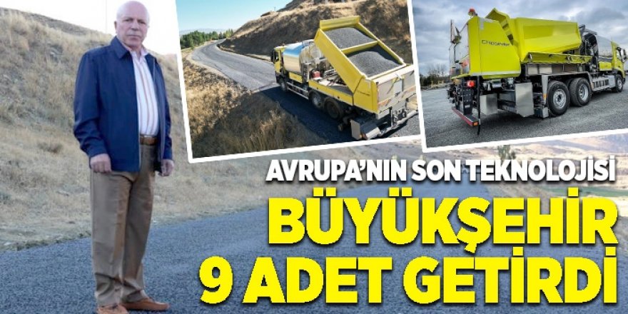 Avrupa’nın son teknoloji asfalt yol yapım makineleri Erzurum’da